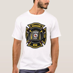 Feuerwehrmann ADD NAME Feuerwehr Rettungsteam T-Shirt