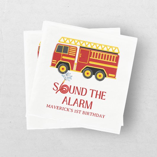 Feuerwehrmann Alarm Geburtstag Serviette