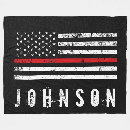 Feuerwehrmann angeredete beunruhigte fleecedecke (Vorderseite (Horizontal))