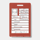 Feuerwehrmann Ausweis (Rückseite)