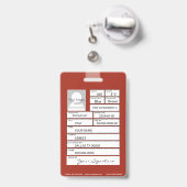 Feuerwehrmann Ausweis (Rückseite mit Ausziehbar)