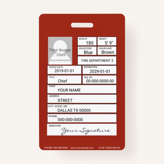 Feuerwehrmann Ausweis (Rückseite)