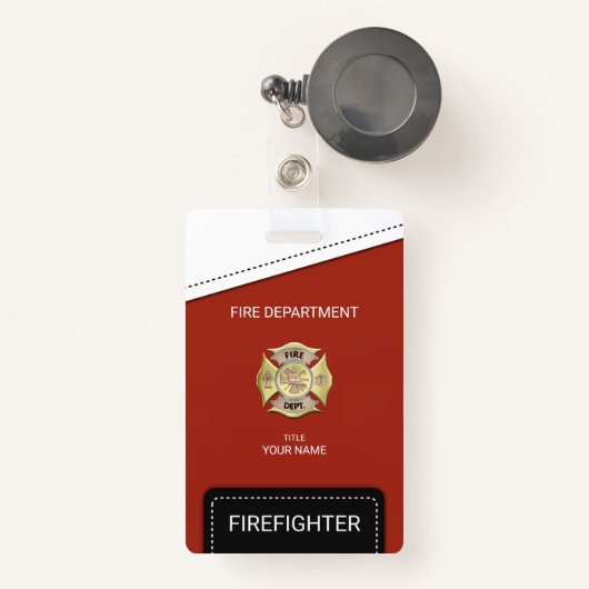 Feuerwehrmann Ausweis (Vorderseite mit Rechteck)
