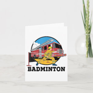 Feuerwehrmann Badminton Feuerwehr Sp Karte