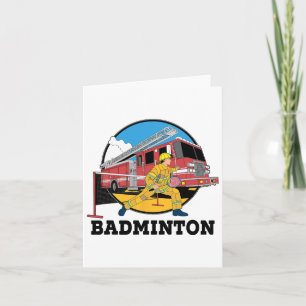 Feuerwehrmann Badminton Feuerwehr Sp Karte