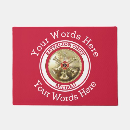 Feuerwehrmann Batallion Chief Custom Doat Fußmatte (Vorderseite)