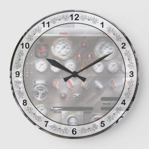 Feuerwehrmann - Bedienelemente für den Feuerwehrma Große Wanduhr