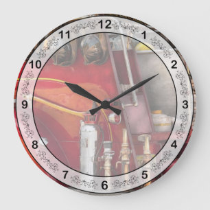 Feuerwehrmann - Bereit für ein Feuer Große Wanduhr