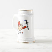 Feuerwehrmann Bierglas (Vorderseite Links)