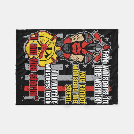 Feuerwehrmann bin ich der Sturm Fleecedecke (Vorderseite (Horizontal))