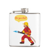 Feuerwehrmann, bist du heiß? flachmann (Vorderseite)