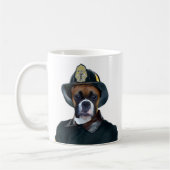 Feuerwehrmann-Boxer-HundeTasse Kaffeetasse (Links)