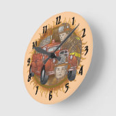 Feuerwehrmann-Buddy-Uhr Runde Wanduhr (Winkel)