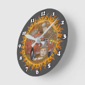 Feuerwehrmann-Buddy-Uhr Runde Wanduhr (Winkel)