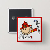 Feuerwehrmann Button (Vorne & Hinten)