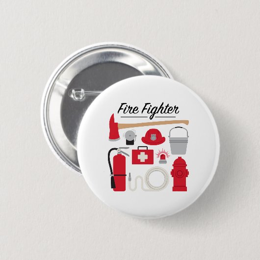 Feuerwehrmann Button (Vorne & Hinten)