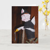 "Feuerwehrmann-Christbaumspitze" Weihnachtskarte Karte (Gelbe Blume)