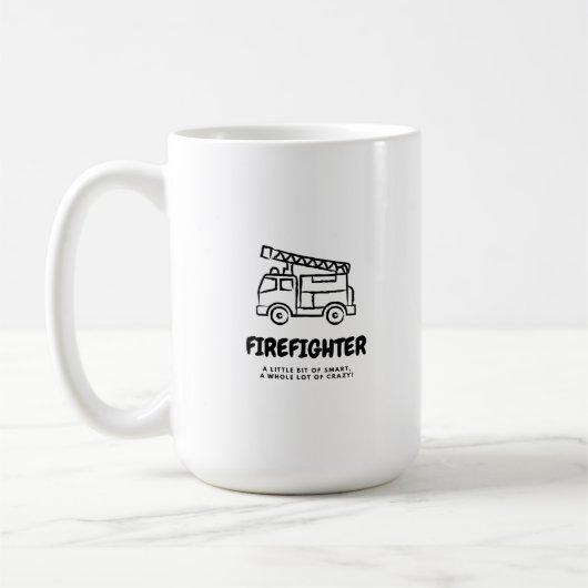 Feuerwehrmann; clever & verrückt - Feuerwehrfahrze Kaffeetasse