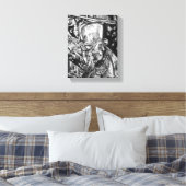 Feuerwehrmann - Courage - Kohle zeichnend Leinwanddruck (Insitu (Schlafzimmer))