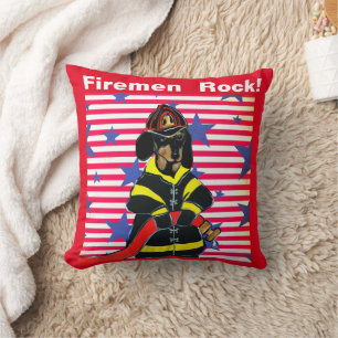 FEUERWEHRMANN DACHSCHUND  KISSEN