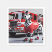 Feuerwehrmann Dalenierung trägt ein ermüdetes Shir Serviette (Vorderseite)