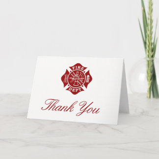 Feuerwehrmann Dankeschön Grußkarte Dankeskarte