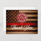 Feuerwehrmann Dankeschön Karte (Vorne/Hinten)