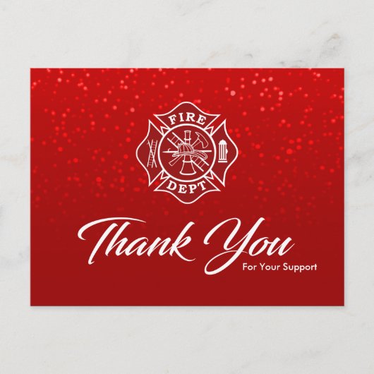 Feuerwehrmann Dankeschön Karte (Vorderseite)