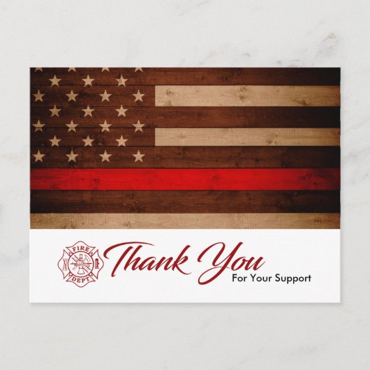 Feuerwehrmann Dankeschön Karte (Vorderseite)