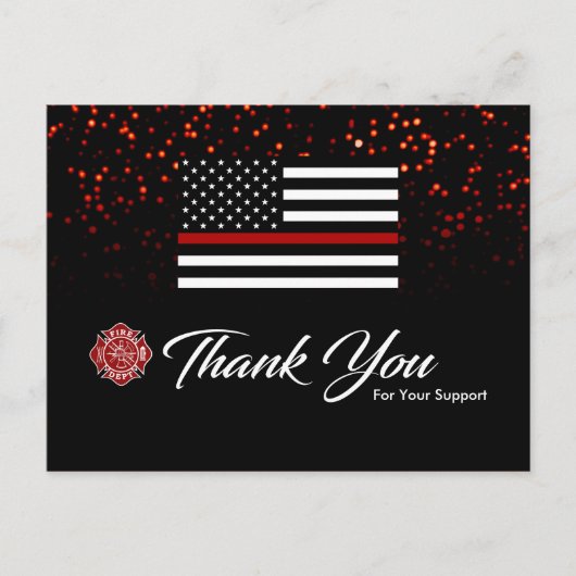 Feuerwehrmann Dankeschön Karte (Vorderseite)