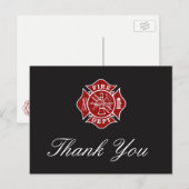 Feuerwehrmann Dankeschön Karte (Vorne/Hinten)