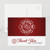 Feuerwehrmann Dankeschön Karte (Vorne/Hinten)