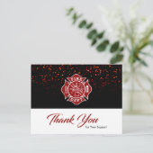 Feuerwehrmann Dankeschön Karte (Stehend Vorderseite)