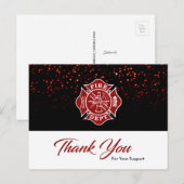 Feuerwehrmann Dankeschön Karte (Vorne/Hinten)