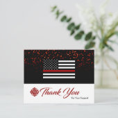 Feuerwehrmann Dankeschön Karte (Stehend Vorderseite)