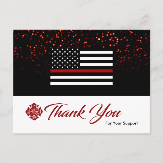 Feuerwehrmann Dankeschön Karte (Vorderseite)