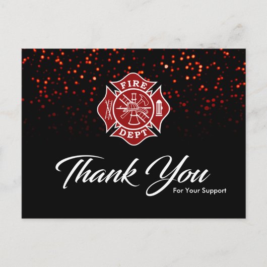Feuerwehrmann Dankeschön Karte (Vorderseite)
