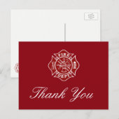 Feuerwehrmann Dankeschön Karte (Vorne/Hinten)