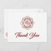 Feuerwehrmann Dankeschön Karte (Vorne/Hinten)