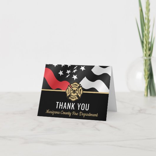 Feuerwehrmann Dankeskarte (Vorderseite)