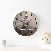 Feuerwehrmann, der die Linien arbeitet Große Wanduhr (Zuhause)