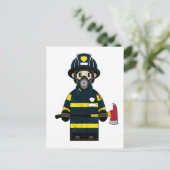 Feuerwehrmann der Respirator-Postkarte Postkarte (Stehend Vorderseite)