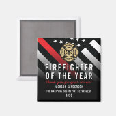 Feuerwehrmann des Jahres Abzeichen Logo Mitarbeite Magnet (Vorderseite/Rückseite)