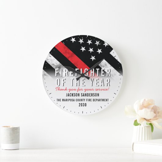 Feuerwehrmann des Jahres - Anerkennung von Feuerwe Große Wanduhr (Zuhause)