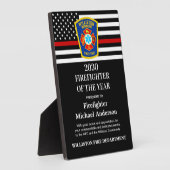 Feuerwehrmann des Jahres mit der Auszeichnung "dün Fotoplatte (Seite)