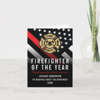 Feuerwehrmann des Jahres Mitarbeiter-Logo Rote Lin