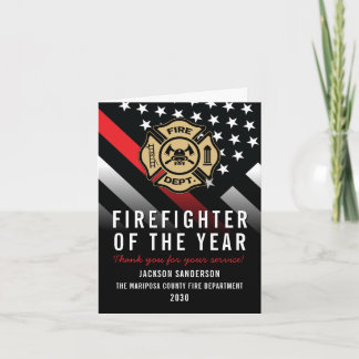 Feuerwehrmann des Jahres Mitarbeiter-Logo Rote Lin Karte