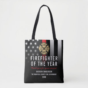Feuerwehrmann des Jahres Mitarbeiter-Logo Rote Lin Tasche