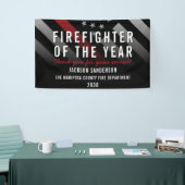 Feuerwehrmann des Jahres - Rote Linie der Mitarbei Banner (Messeveranstaltung)