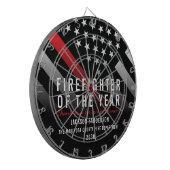 Feuerwehrmann des Jahres - Rote Linie der Mitarbei Dartscheibe (Vorderseite Links)